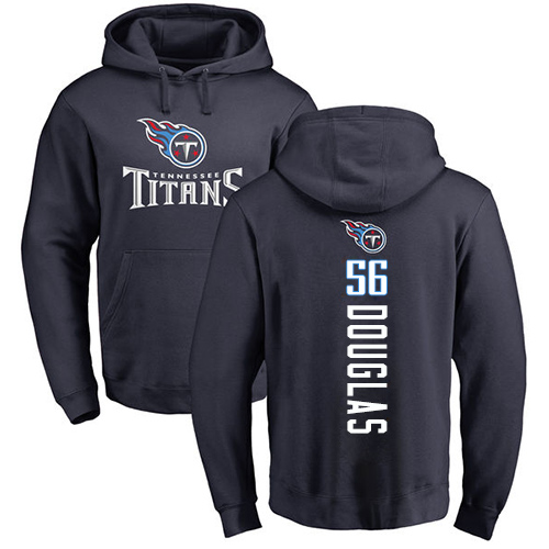 Tennessee Titans Men Navy Blue Jamil Douglas Backer NFL Football #75 Pullover Hoodie Sweatshirts